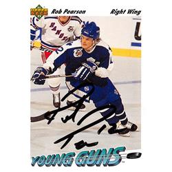 620986 Rob Pearson Autographed Hockey Card - Toronto Maple Leafs, 67 1992 Upper Deck Young Guns - No.598
