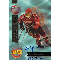 621130 Sergei Luchinkin Autographed Hockey Card - Dynamo Moscow, Russia 1994 Signature Rookies - No.FF8 -  Autograph Warehouse