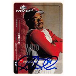 621249 Michael Tucker Autographed Baseball Card - Cincinnati Reds, 67 1999 Upper Deck MVP - No.54