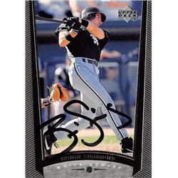 621275 Brian Simmons Autographed Baseball Card - Chicago White Sox, 67 1999 Upper Deck - No.341