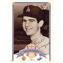 621568 Bill Singer Autographed Baseball Card - Los Angeles Dodgers, 67 1989 Smokey the Bear - No.75 Ballpoint