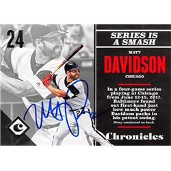 621650 Matt Davidson Autographed Baseball Card - Chicago White Sox 2017 Panini Chronicles - No.88