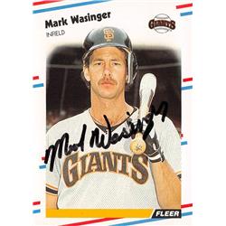 621783 Mark Wasinger Autographed Baseball Card - San Francisco Giants 1988 Fleer - No.100