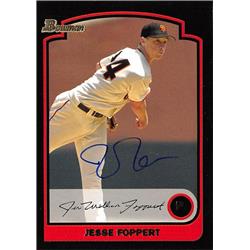 621798 Jesse Foppert Autographed Baseball Card - San Francisco Giants 2003 Bowman Rookie - No.BDP20