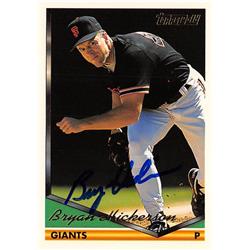 621831 Bryan Hickerson Autographed Baseball Card - San Francisco Giants 1994 Topps Gold - No.429