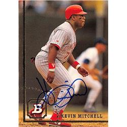 622582 Kevin Mitchell Autographed Baseball Card - 1994 Bowman - No.514 Cincinnati Reds of