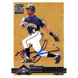 Marquis Grissom Autographed Baseball Card - Milwaukee Brewers 2000 Pacific Paramount - No.129