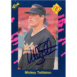 622689 Mickey Tettleton Autographed Baseball Card - Baltimore Orioles 1990 Classic - No.39