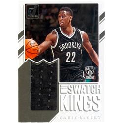 639086 Caris LeVert Player Worn Jersey Patch Basketball Card - Brooklyn Nets 2017 Donruss Swatch Kings - No.SKCL