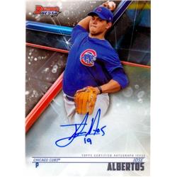 650069 Jose Albertos Autographed Baseball Card - Chicago Cubs 2018 Bowmans Best Rookie - No.B18JALEI