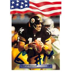 650428 Neil ODonnell Autographed Football Card - Pittsburgh Steelers, SC 1992 AW Sports - No.240 -  Autograph Warehouse