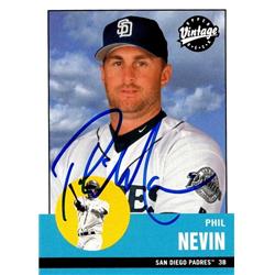 651001 Phil Nevin Autographed Baseball Card - San Diego Padres, FT 2001 Upper Deck Vintage - No.290