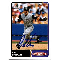 651149 Rod Barajas Autographed Baseball Card - Arizona Diamondbacks, FT 2003 Topps Total - No.597