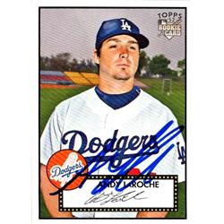 651271 Andy LaRoche Autographed Baseball Card - Los Angeles Dodgers, FT 2007 Topps 52 Rookie - No.44