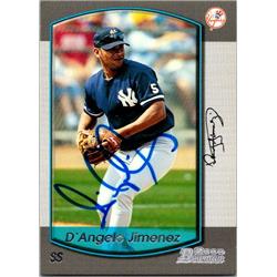 651493 DAngelo Jimenez Autographed Baseball Card - New York Yankees, FT 2000 Bowman - No.284