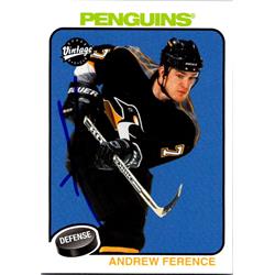 651701 Andrew Ference Autographed Hockey Card - Pittsburgh Penguins, FT 2001 Upper Deck Vintage - No.205