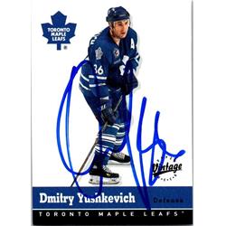 651765 Dmitry Yushkevich Autographed Hockey Card - Toronto Maple Leafs, FT 2000 Upper Deck Vintage - No.340