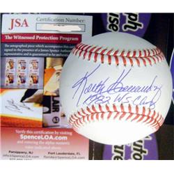Keith Hernandez Autographed Baseball - Inscribed 1982 WS Champs JSA Authentication OMLB Stl Cardinals World Series
