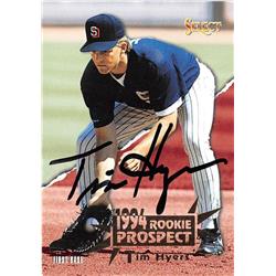 653471 Tim Hyers Autographed Baseball Card - San Diego Padres 1994 Pinnacle Select Rookie Prospect - No.416