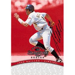 653473 Jose Guillen Autographed Baseball Card - Pittsburgh Pirates 1997 Donruss Signature Series - No.JG