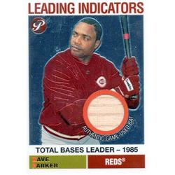 653551 Dave Parker Player Used Bat Patch Baseball Card - Cincinnati Reds 2005 Topps Pristine Legends Leading Indicators - No.LIDP