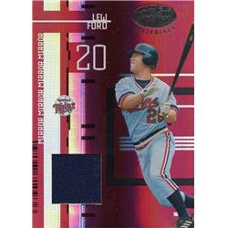 653554 Lew Ford Player Worn Jersey Patch Baseball Card - Minnesota Twins 2005 Leaf Certified Materials Refractor - No.160 LE 203-250