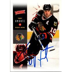 654242 Tony Amonte Autographed Hockey Card - Chicago Blackhawks, FT 2000 Upper Deck Victory - No.51