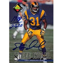638358 Steve Israel Autographed Football Card - Los Angeles Rams 1994 Classic Pro Line Live - No.SI