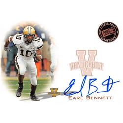 638366 Earl Bennett Autographed Football Card - Vanderbilt Commodores 2008 Press Pass Rookie - No.PPSEB