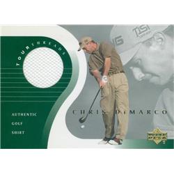 639125 Chris DiMarco Player Worn Shirt Patch Golf Card - PGA Golfer 2001 Upper Deck Tour Threads - No.TTCD