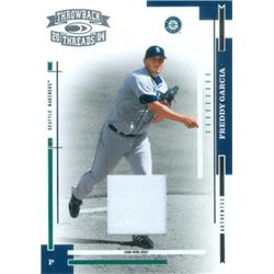 649752 Freddy Garcia Player Worn Jersey Patch Baseball Card - Seattle Mariners 2004 Donruss Threads - No.171 LE 11-100