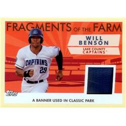 649757 Will Benson banner relic Patch Baseball Card - Cleveland Indians 2019 Topps Fragments of the Farm - No.FOFLC