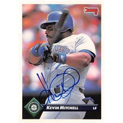 650044 Kevin Mitchell Autographed Baseball Card - Seattle Mariners 1993 Donruss - No.157