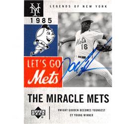 650113 Dwight Gooden Autographed Baseball Card - New York Mets Doc 2001 Upper Deck Legends of NYC - No.87