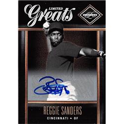 650152 Reggie Sanders Autographed Baseball Card - Cincinnati Reds 2012 MLBPA Limited Greats - No.35 LE 379-499 -  Autograph Warehouse