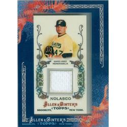 583235 Ricky Nolasco Player Worn Jersey Patch Baseball Card - Florida Marlins 2011 Topps Allen & Ginters - No.AGRRN