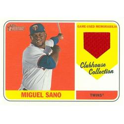 583267 Miguel Sano Player Worn Jersey Patch Baseball Card - Minnesota Twins 2018 Topps Heritage Clubhouse Collection - No.CCRMS -  Autograph Warehouse