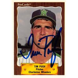 Tim Pugh autographed baseball card (Charleston Wheelers) 1990 ProCards Minor League Rookie #2239 - Baseball Slabbed Autographed Cards