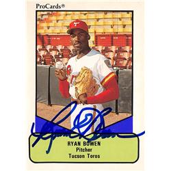 618552 Ryan Bowen Autographed Baseball Card - Tucson Toros, Houston Astros, Tuffy 1990 ProCards Minor League Rookie - No.186 -  Autograph Warehouse