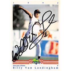 618589 Billy Van Landingham Autographed Baseball Card - San Jose Giants 1992 Classic Best Rookie - No.251