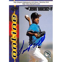 618710 Jesus Sanchez Autographed Baseball Card - Florida Marlins, SC 1998 Pacific Rookie - No.305