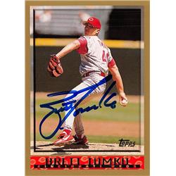 618729 Brett Tomko Autographed Baseball Card - Cincinnati Reds, SC 1998 Topps - No.440