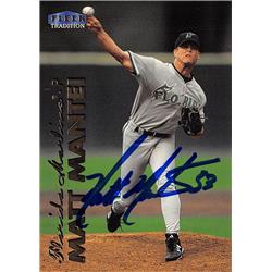 618929 Matt Mantei Autographed Baseball Card - Florida Marlins, SC 1999 Fleer Tradition - No.479