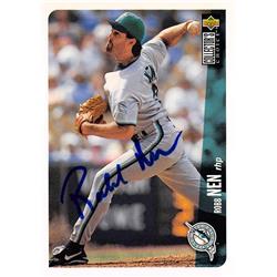 618942 Robb Nen Autographed Baseball Card - Florida Marlins, SC 1996 Upper Deck - No.151