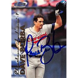 618960 Dave Burba Autographed Baseball Card - Cleveland Indians, SC 1999 Fleer Tradition - No.381