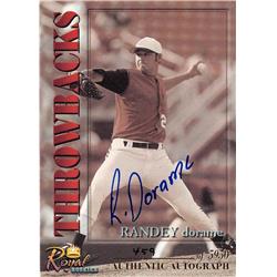 619441 Randey Dorame Autographed Baseball Card - Los Angeles Dodgers 67 2001 Royal Rookies - No.6