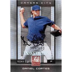 619506 Daniel Cortes Autographed Baseball Card - 2008 Donruss Elite - No.117 Certified NW Arkansas KC Royals Minor League 67