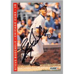 Steve Buechele autographed baseball card (Chicago Cubs) 1993 Fleer #18 - Baseball Slabbed Autographed Cards