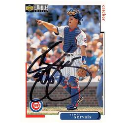 619567 Scott Servais Autographed Baseball Card - Chicago Cubs 1998 Upper Deck - No.333