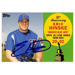 622746 Eric Hinske Autographed Baseball Card - Toronto Blue Jays 2008 Topps All Star Rookie Reprint - No.AR94
